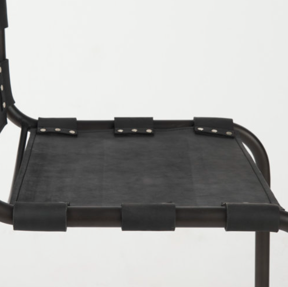 Black Leather Berbick Dining Chair