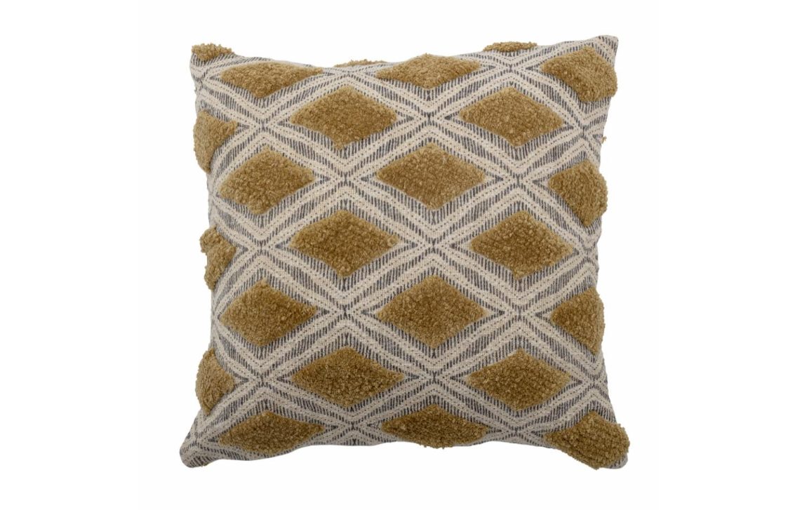 Square Cotton  Embroidered Pillow
