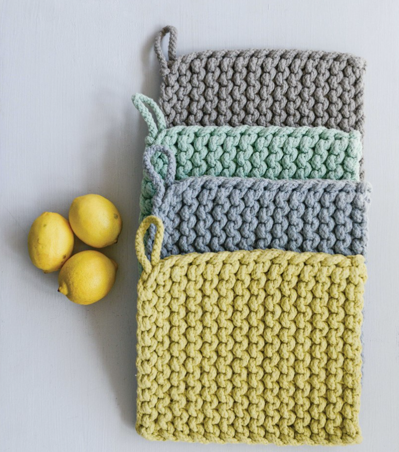 Square Cotton Crocheted Potholder